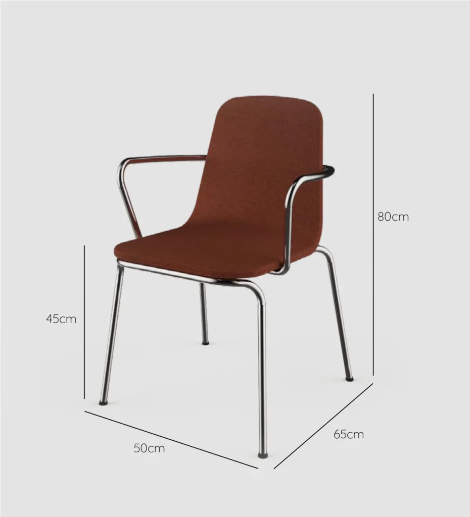 Siren S02 armchair with its dimensions